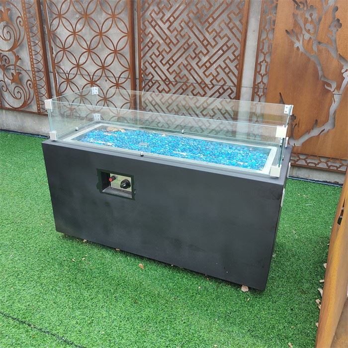 Backyard Elements Rectangular Gas Fire Pit