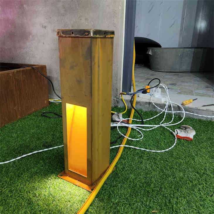 Bollard Light Outdoor Corten Steel Bollard