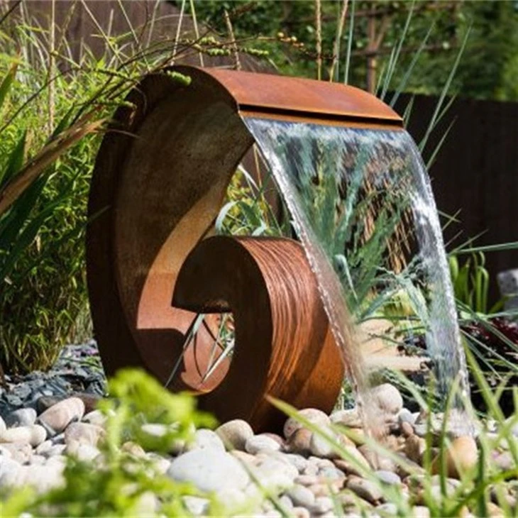 Corten Lotus Pond Waterfall