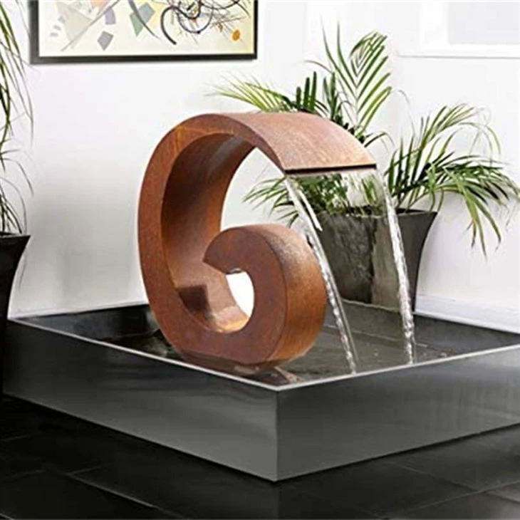 Corten Lotus Pond Waterfall