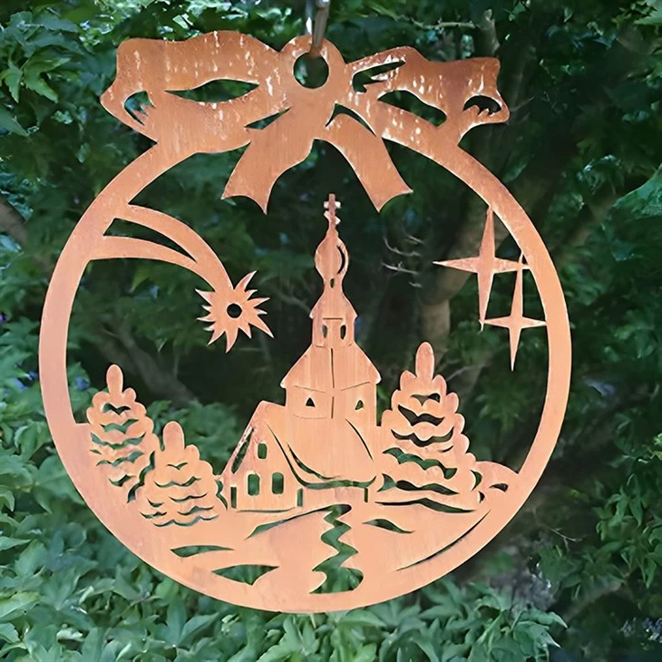 Corten Steel Abstract Deer Christmas