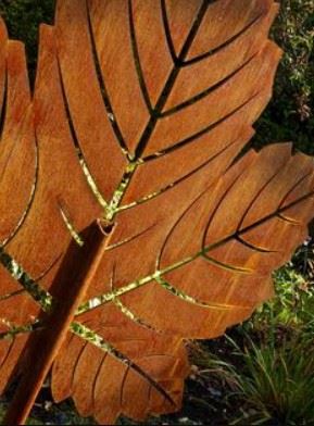 Garden Decorative Corten Steel Leaves Sculpture
