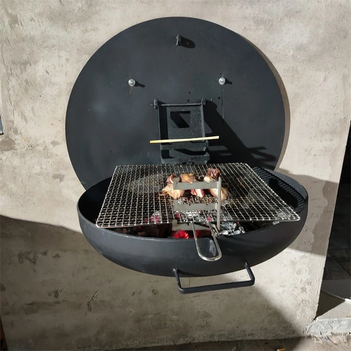 Outdoor Cooking Wall Mounted Steel Bbq Grill