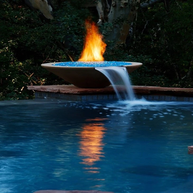 Water Fountain Gas Fire Pit