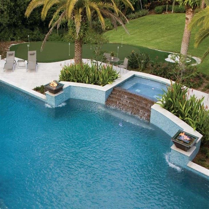 Water Fountain Gas Fire Pit