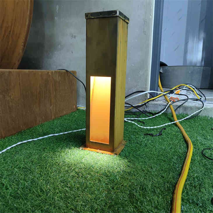 Garden Path Decorative Corten Steel Led Light Box