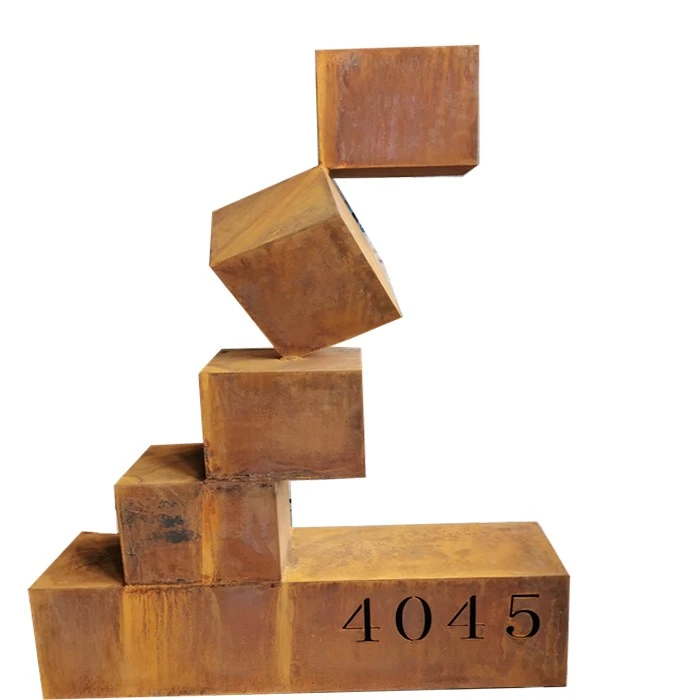 Outdoor Street Decor Corten Steel Sculptures