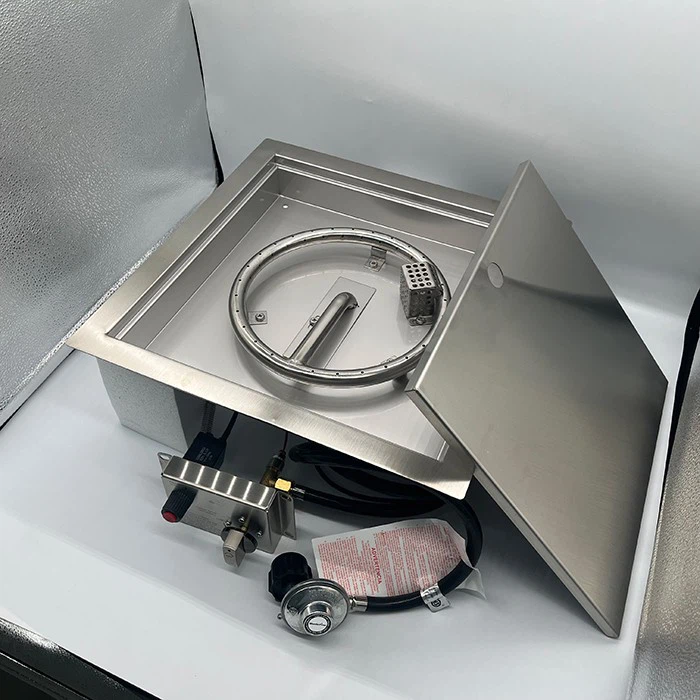 Set Pan Pembakar Pit Kebakaran Gas Keluli Tahan Karat